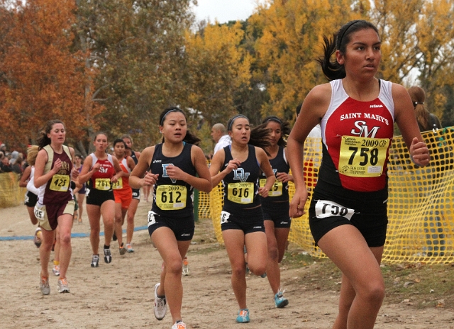 2009 CIF XC Girls D4-049.JPG - 2009 California CIF Cross Country Championships, Woodward Park, Fresno, California